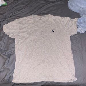 Gray polo Ralph Lauren T-shirt.